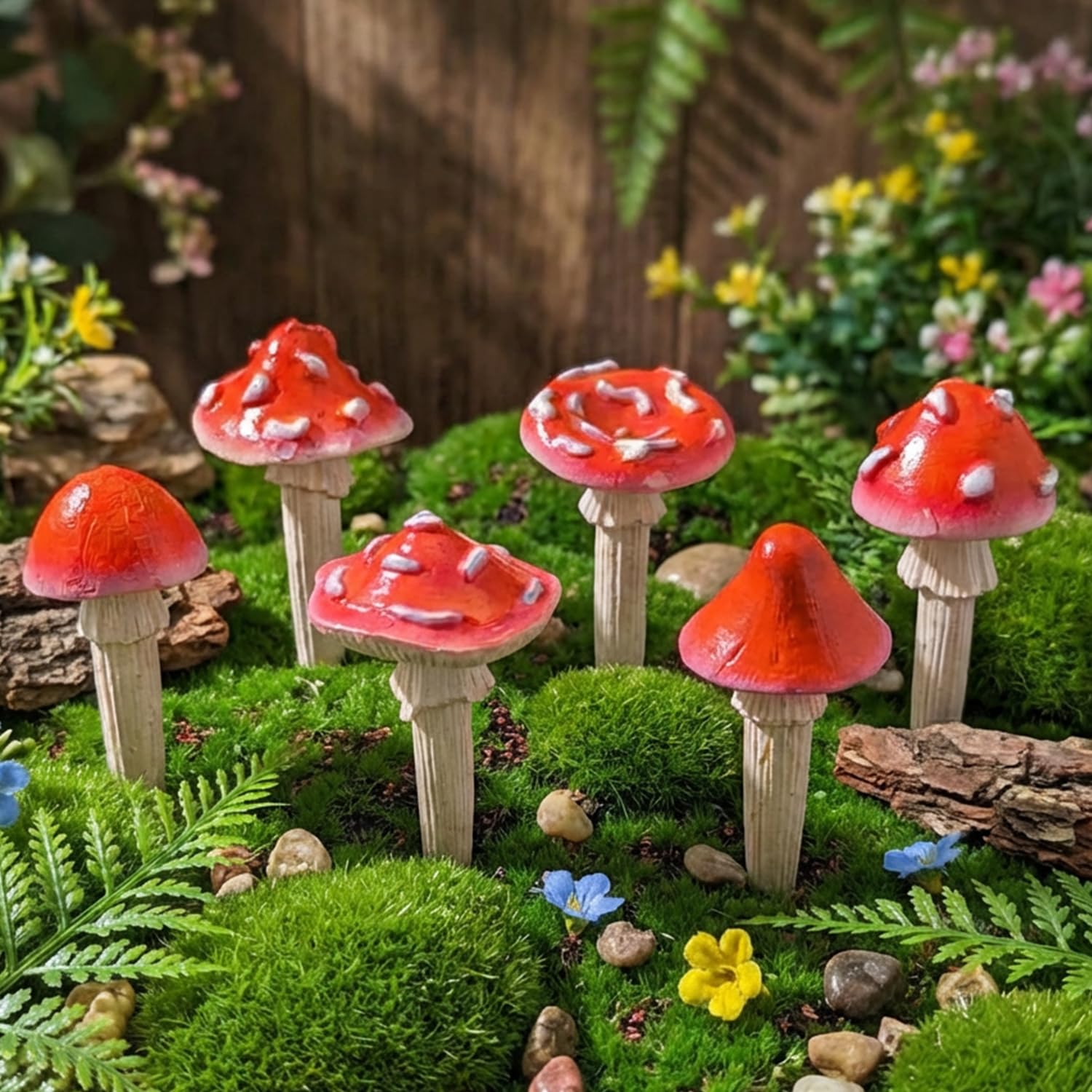 FESTGLOX Fairy Door and Windows for Tree, Glow in the Dark Fairy Garden Miniature Accessories for Tree Stump Decor, Resin Fairy House Kit with Fairy Lantern for Gnome, Outdoor Yard, Lawn, Garden Decor