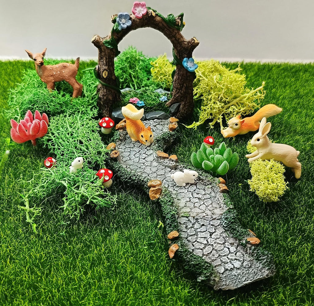 Fairy Garden Accessories, 27 Pcs, Fairy Garden Kit, Fairy Garden Walkway Path, Miniature Garden Figurines, Micro Landscape Ornaments for DIY Craft